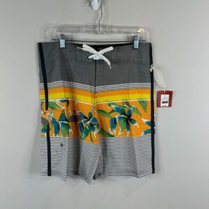 Mossimo Swim Trunks Size 33 Mens Tropical Vacation Holiday Board Shorts‎ NWT
